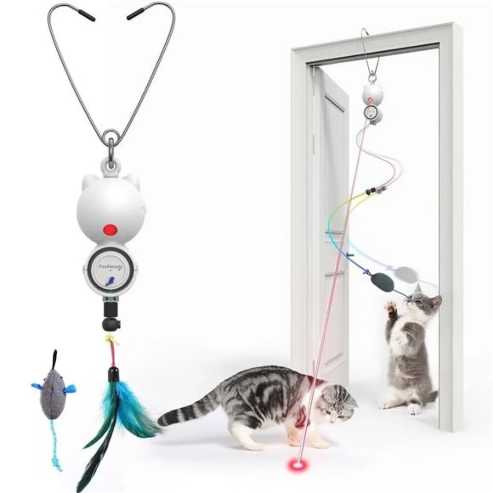 Interactive Cat Toys for Indoor Cats, 2 in 1 Automatic Laser Teaser